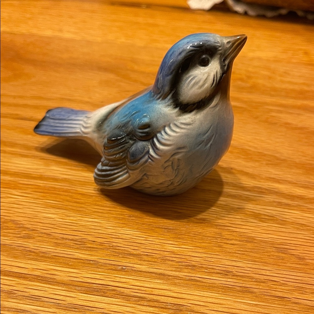 Goebel Blue and Gray Ceramic Bird Figurine - Picture 2 of 4